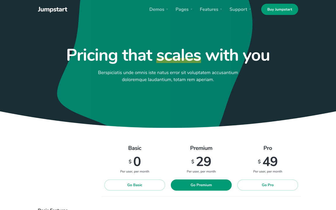 Pricing Table